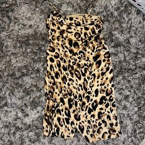 Mid FavLux Leopard Print Sleeveless Slip Dress